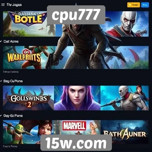 Comparação de jogos populares no cpu777